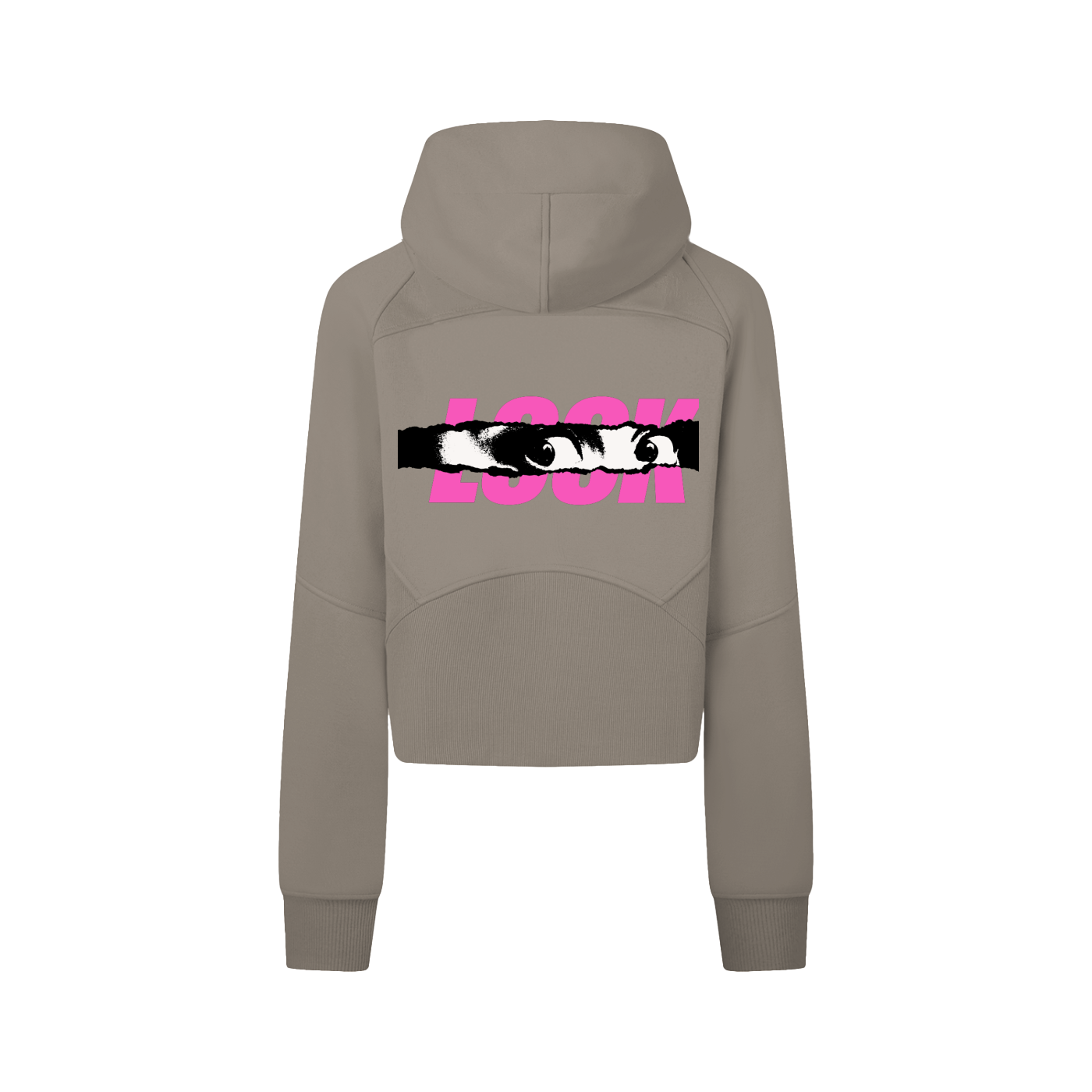LOOK Cropped Zip-Through Hoodie