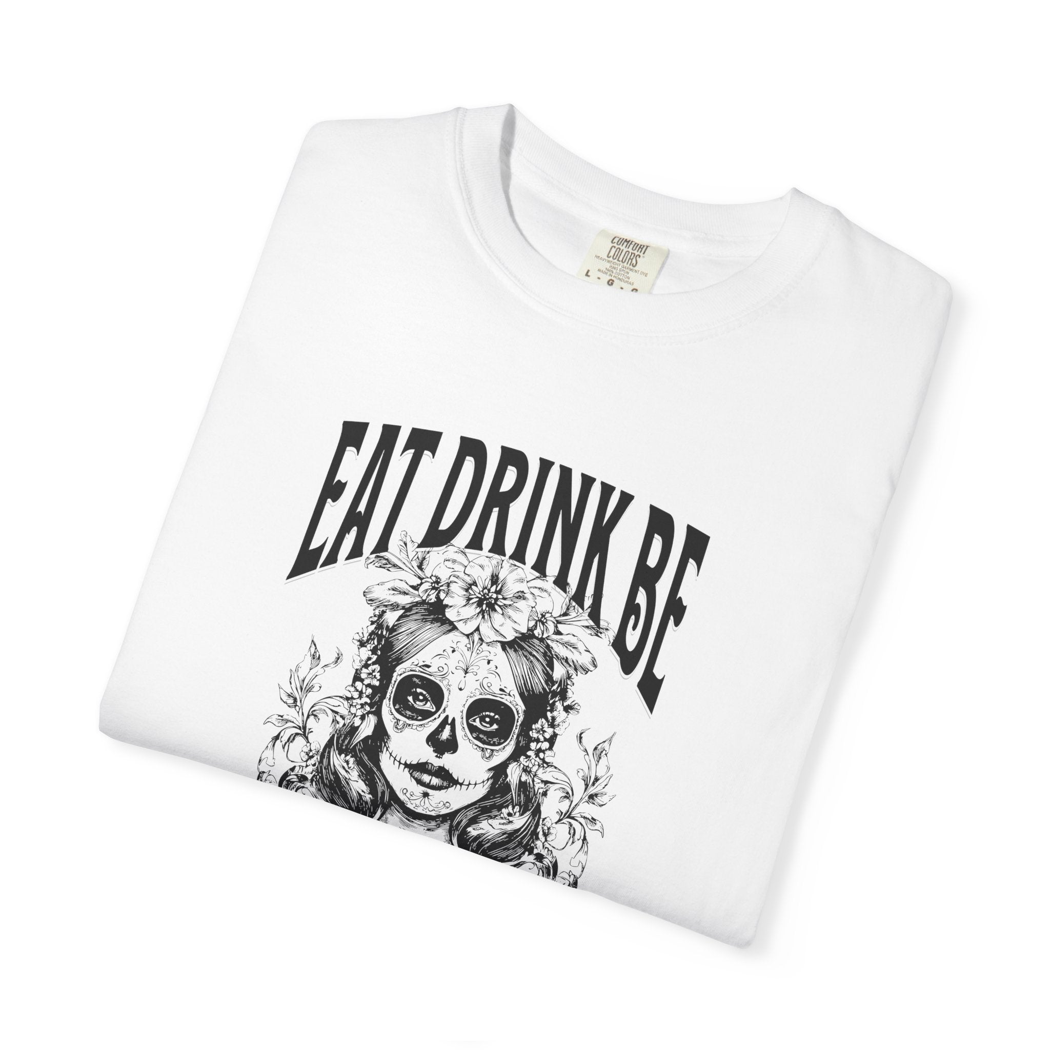 Garment-Dyed T-Shirt with Scary Design, Halloween Apparel, Unisex Tee, Festival Outfit, Spooky Gift, Casual Wear