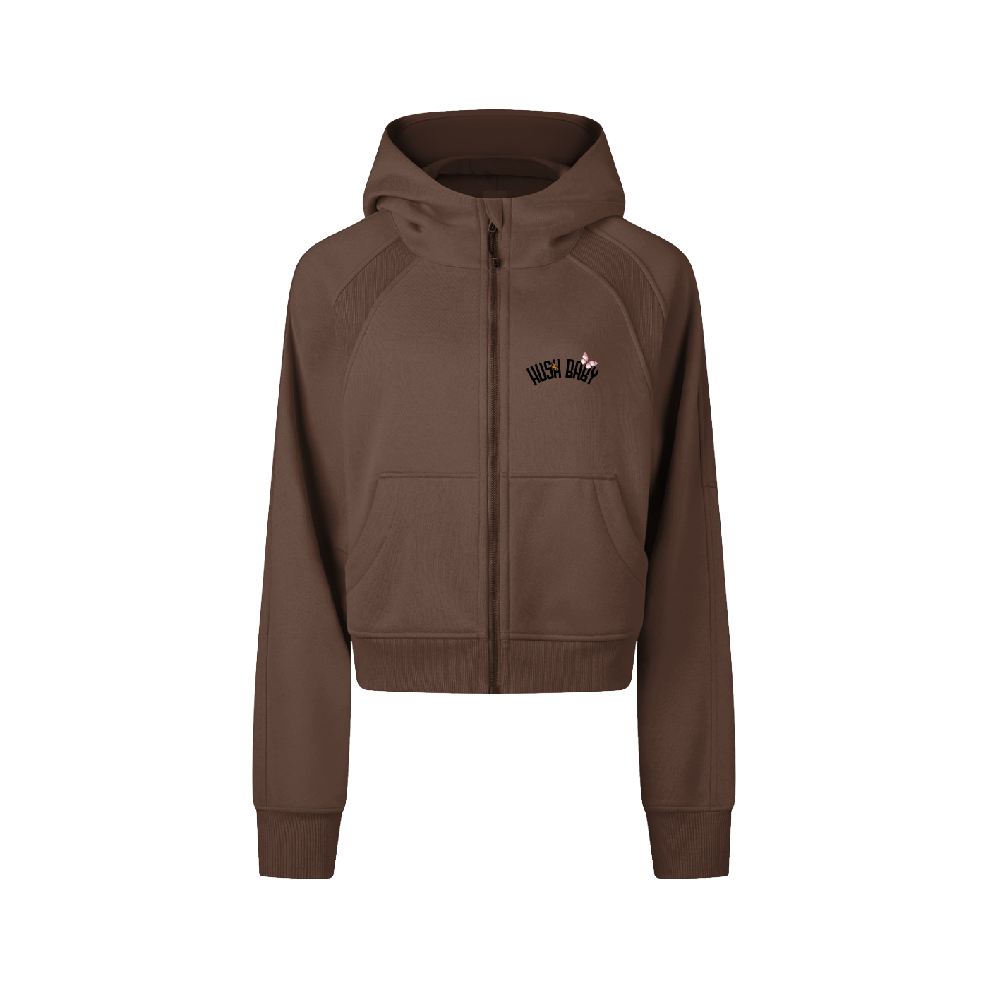 LOOK Cropped Zip-Through Hoodie