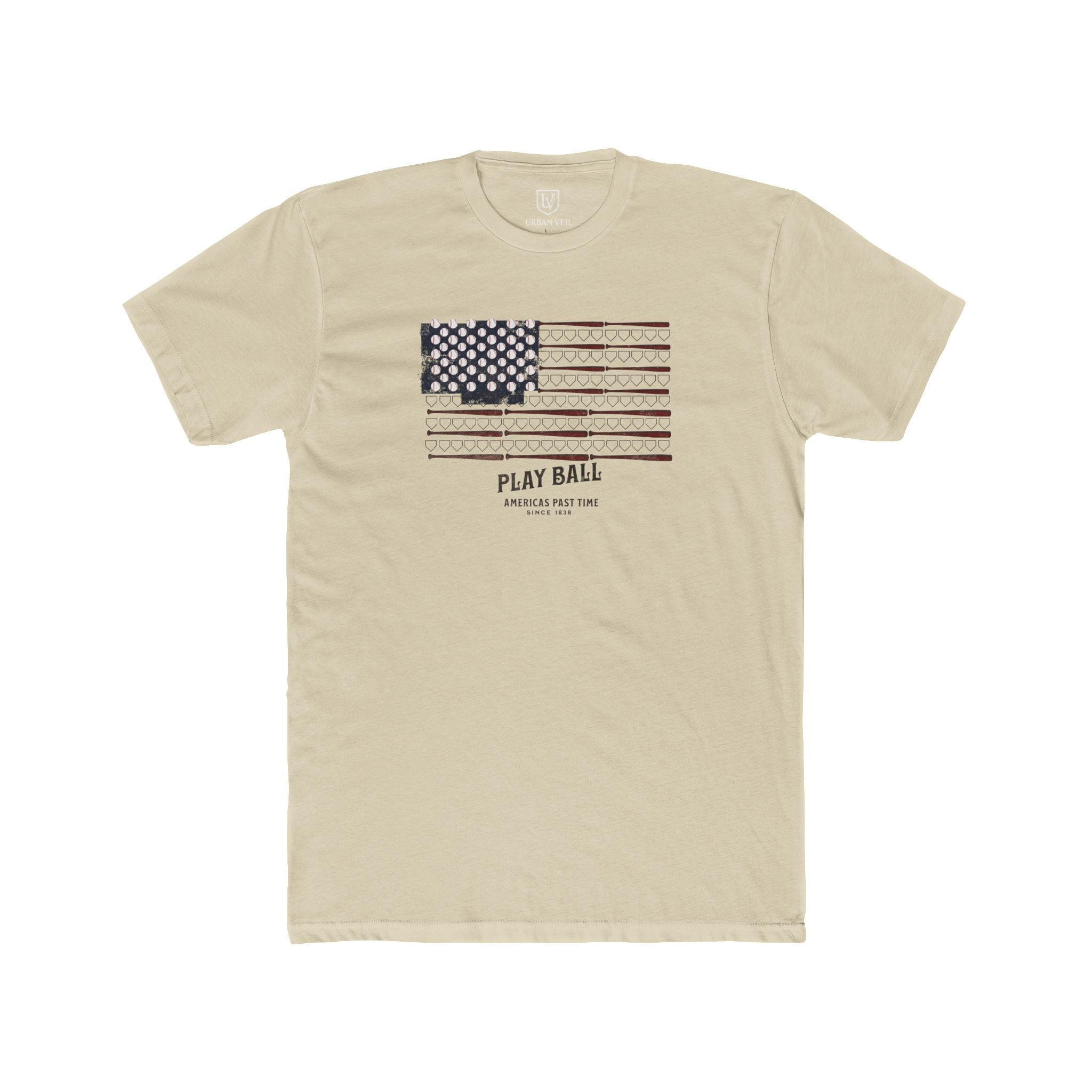 Men's Baseball American Flag T-Shrit