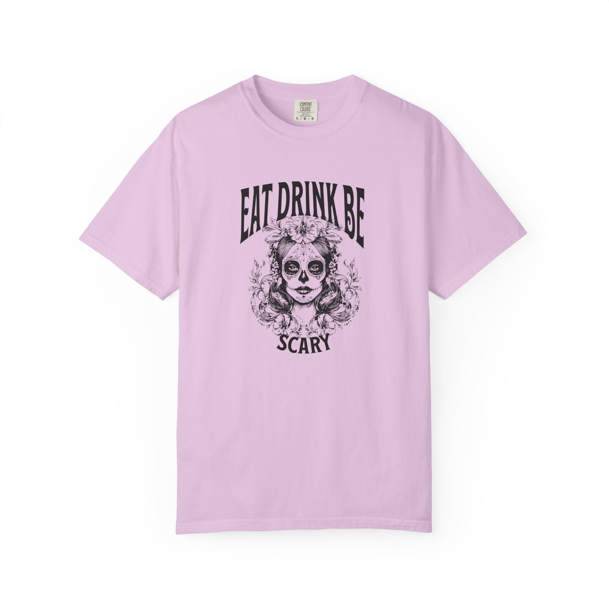Garment-Dyed T-Shirt with Scary Design, Halloween Apparel, Unisex Tee, Festival Outfit, Spooky Gift, Casual Wear