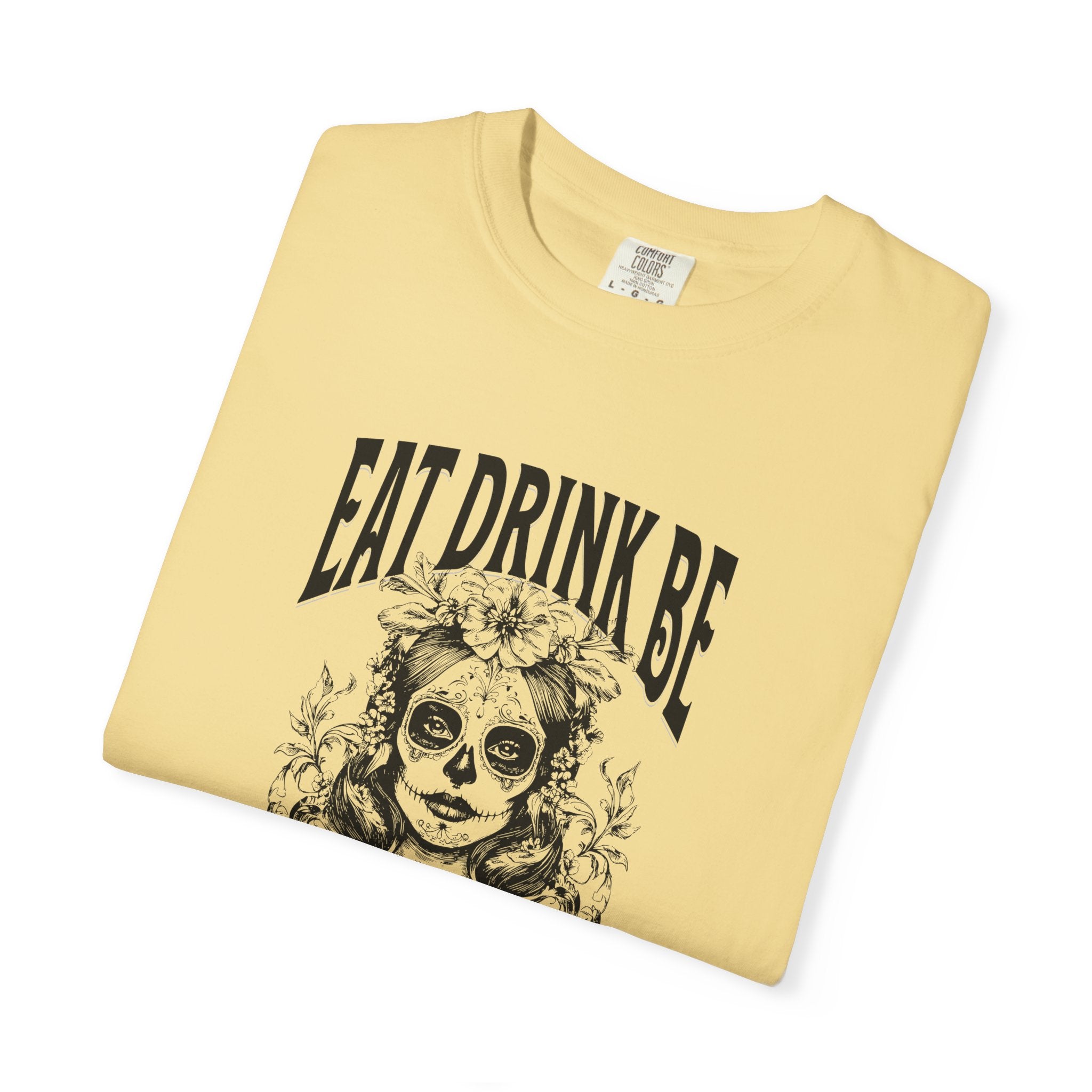 Garment-Dyed T-Shirt with Scary Design, Halloween Apparel, Unisex Tee, Festival Outfit, Spooky Gift, Casual Wear
