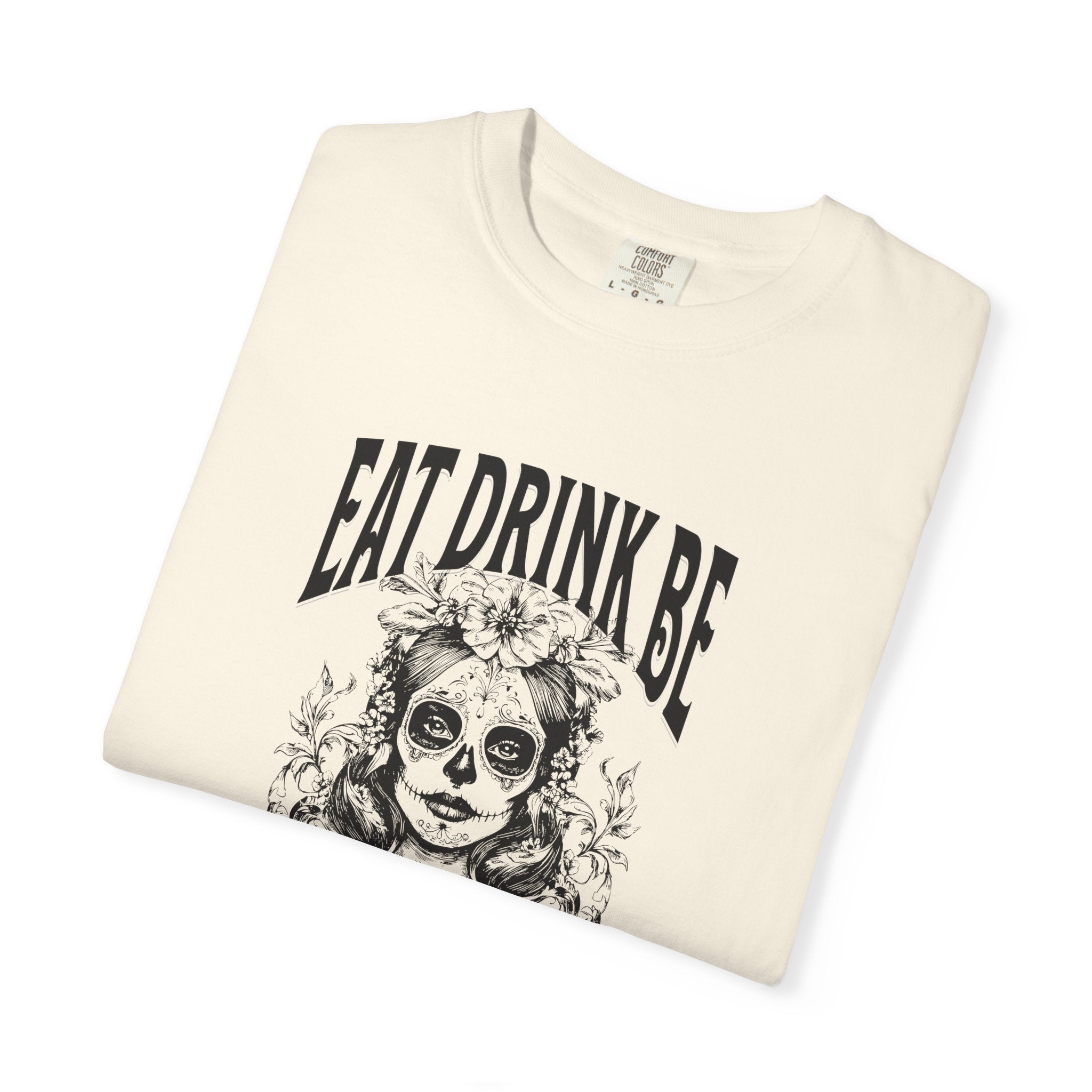 Garment-Dyed T-Shirt with Scary Design, Halloween Apparel, Unisex Tee, Festival Outfit, Spooky Gift, Casual Wear
