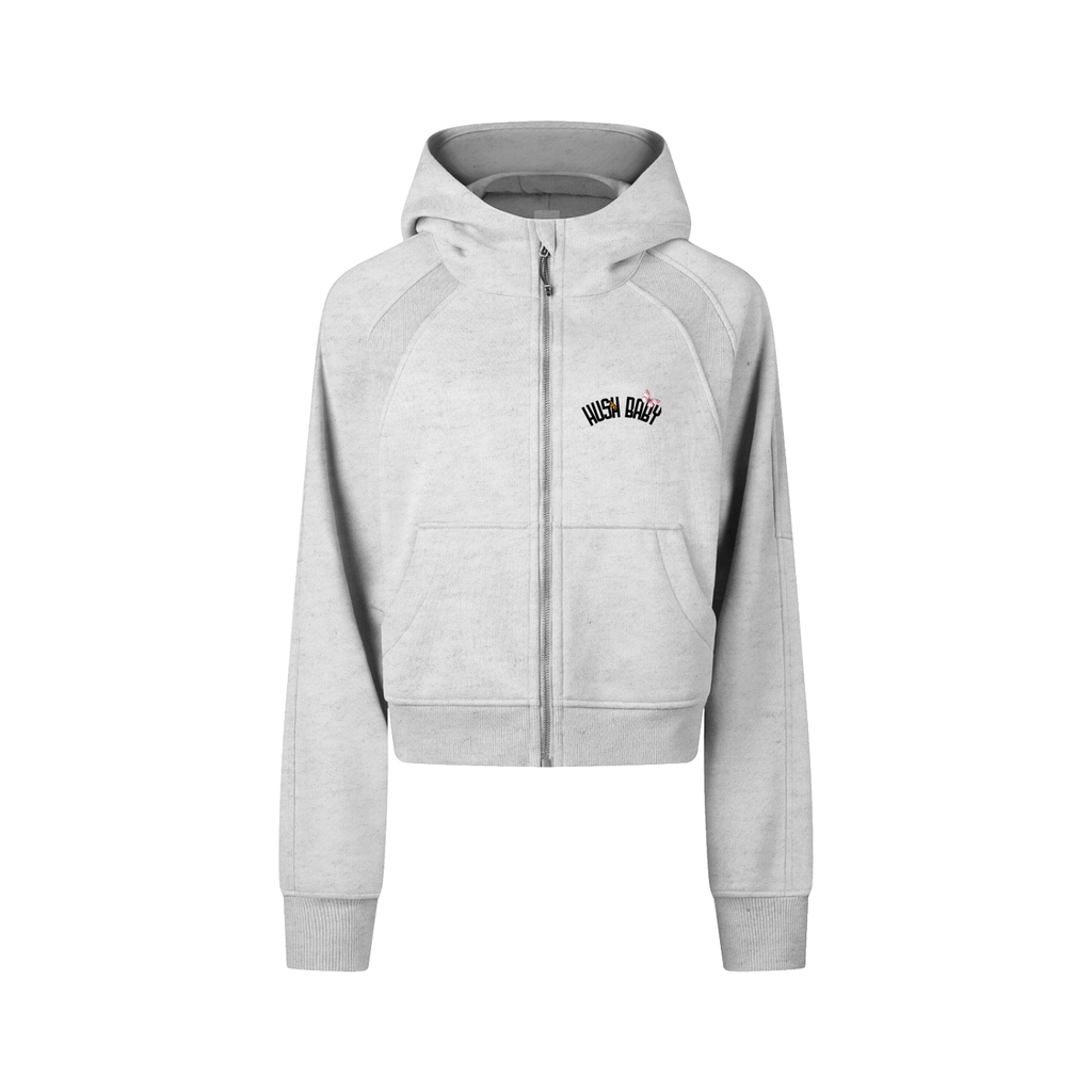 LOOK Cropped Zip-Through Hoodie