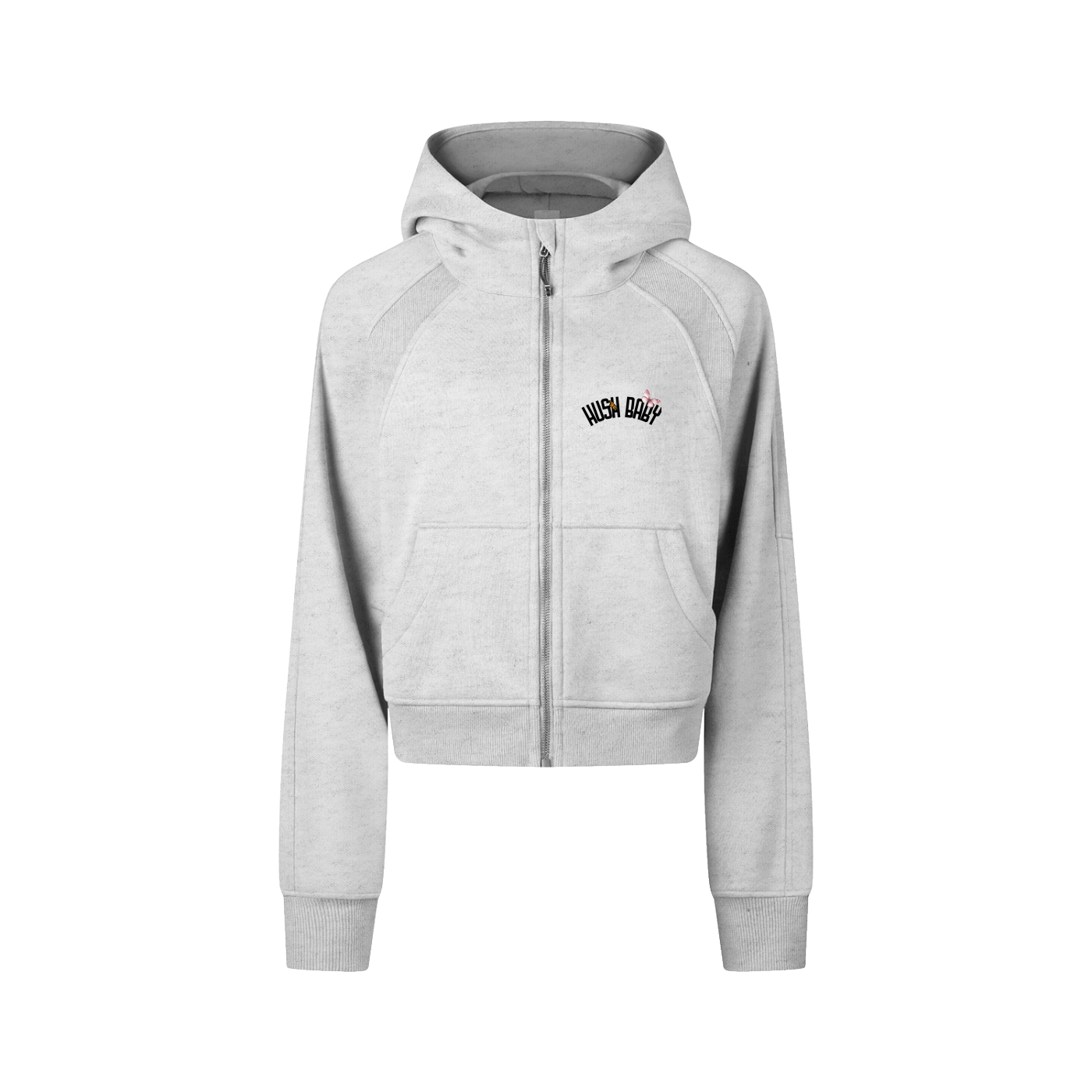 LOOK Cropped Zip-Through Hoodie