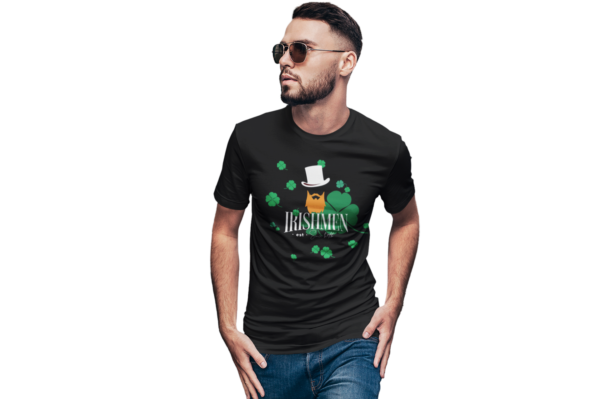 Beard & Shamrocks Tee