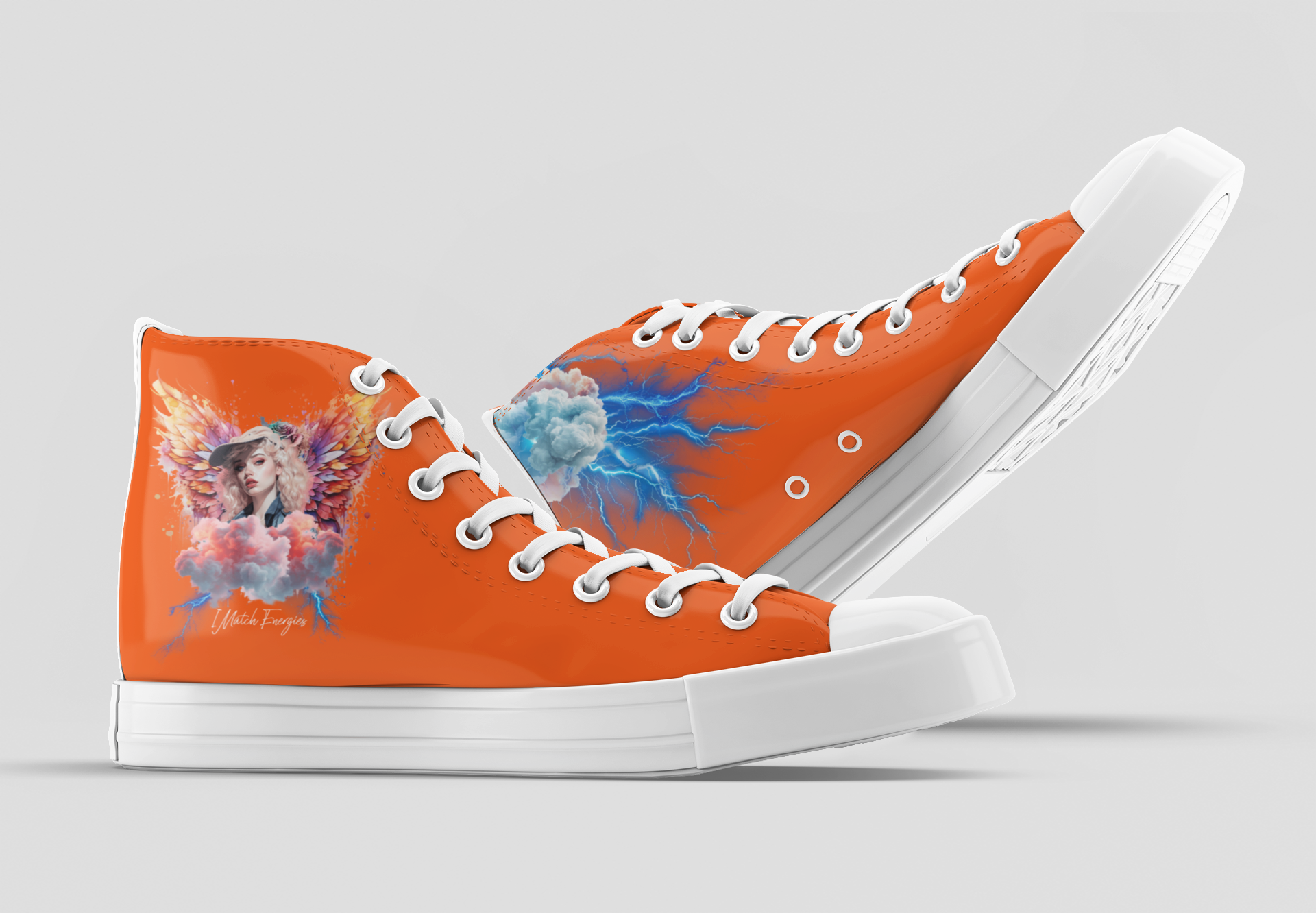 VIBE MATCH High Top Sneaker - Orange