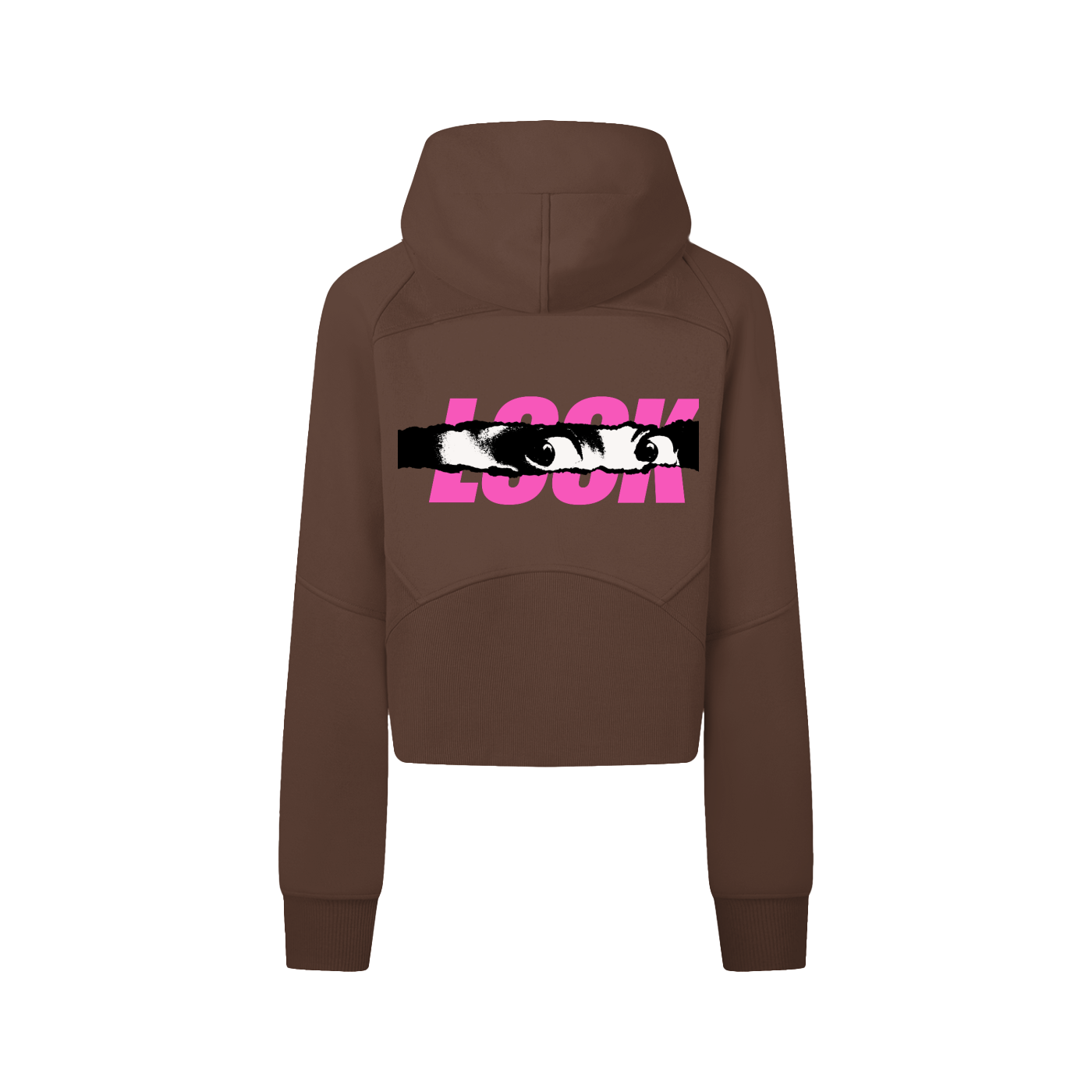 LOOK Cropped Zip-Through Hoodie