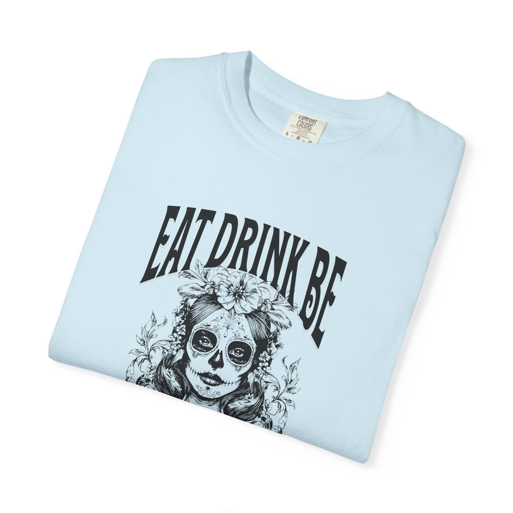 Garment-Dyed T-Shirt with Scary Design, Halloween Apparel, Unisex Tee, Festival Outfit, Spooky Gift, Casual Wear