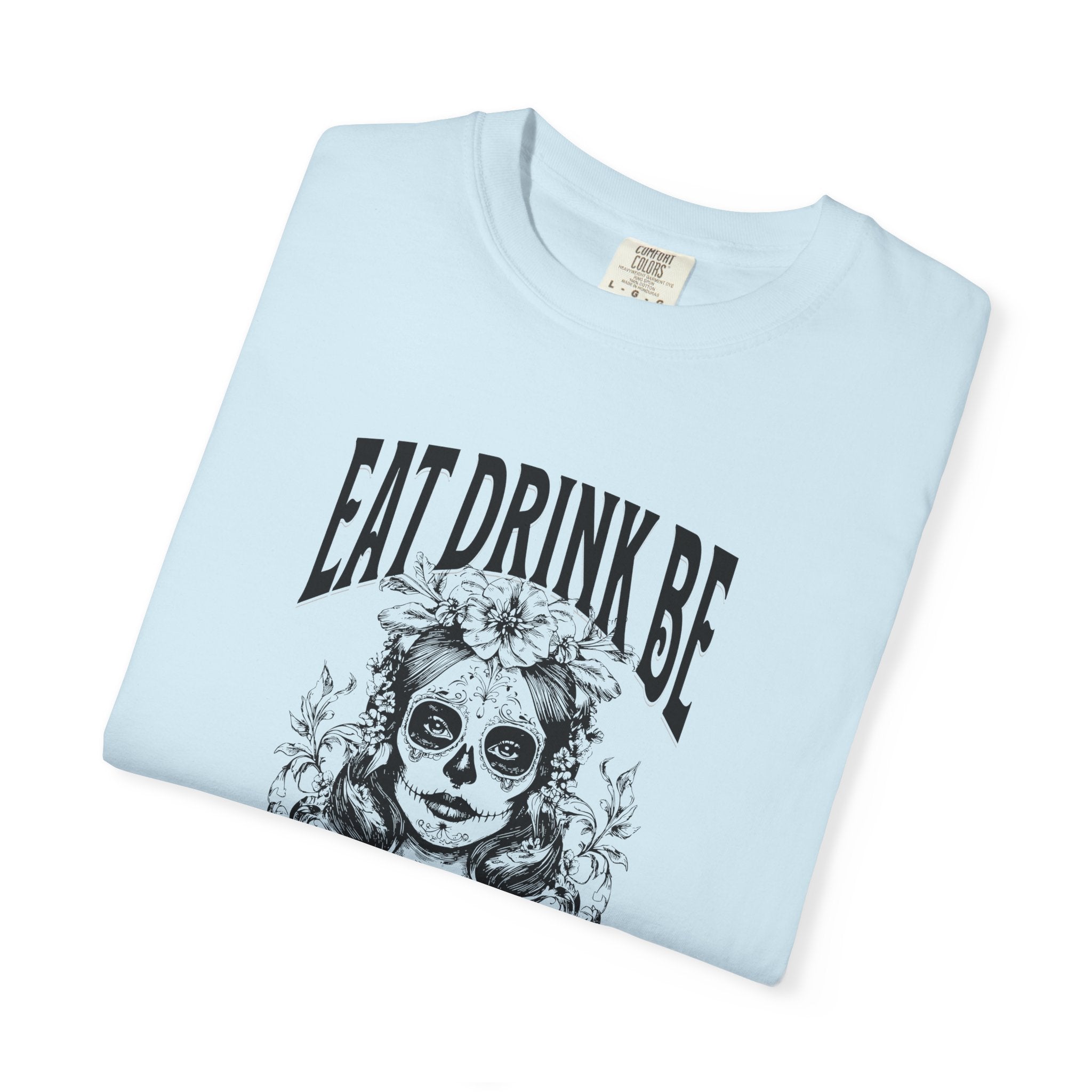 Garment-Dyed T-Shirt with Scary Design, Halloween Apparel, Unisex Tee, Festival Outfit, Spooky Gift, Casual Wear