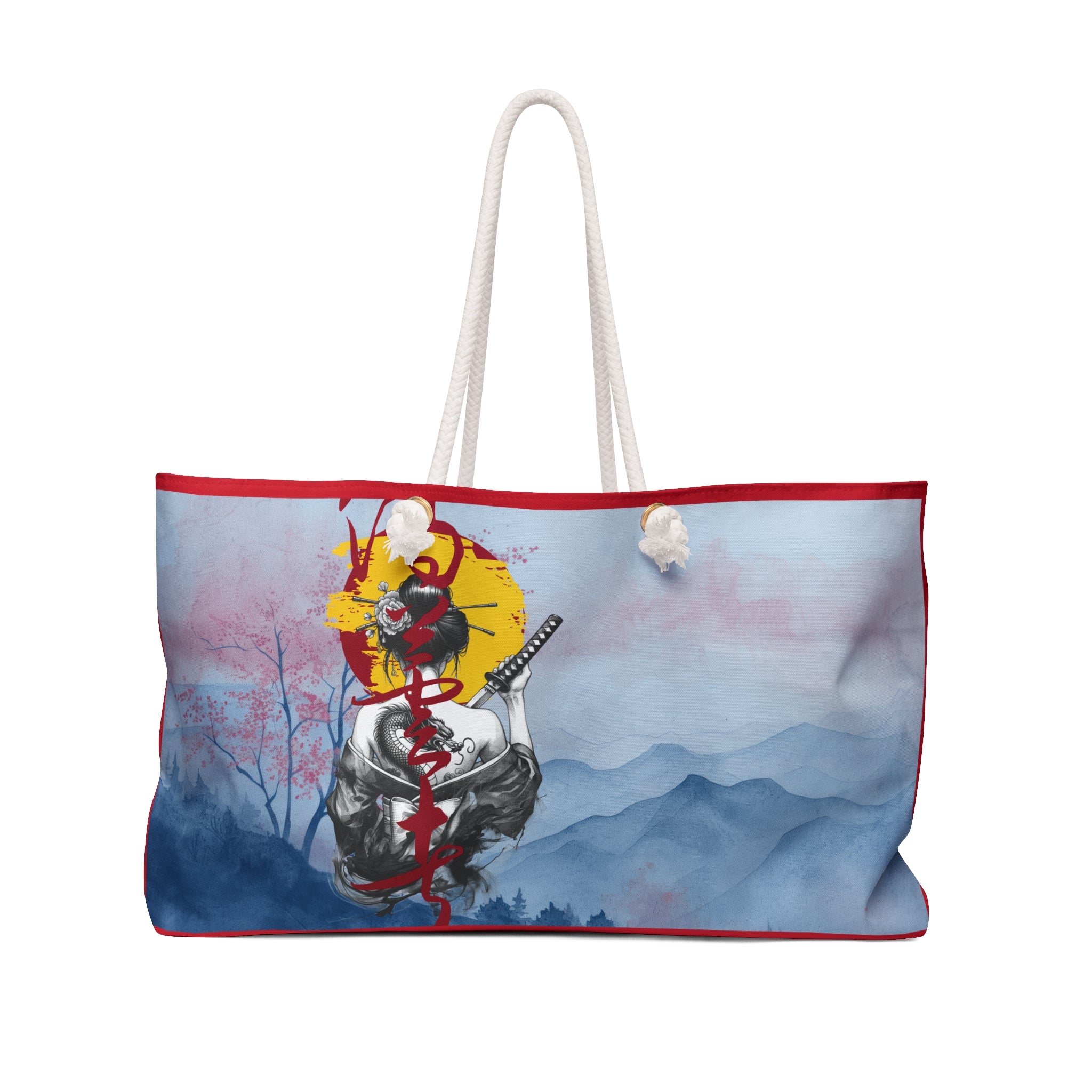 Mountain and Samurai Stylish Weekender Bag