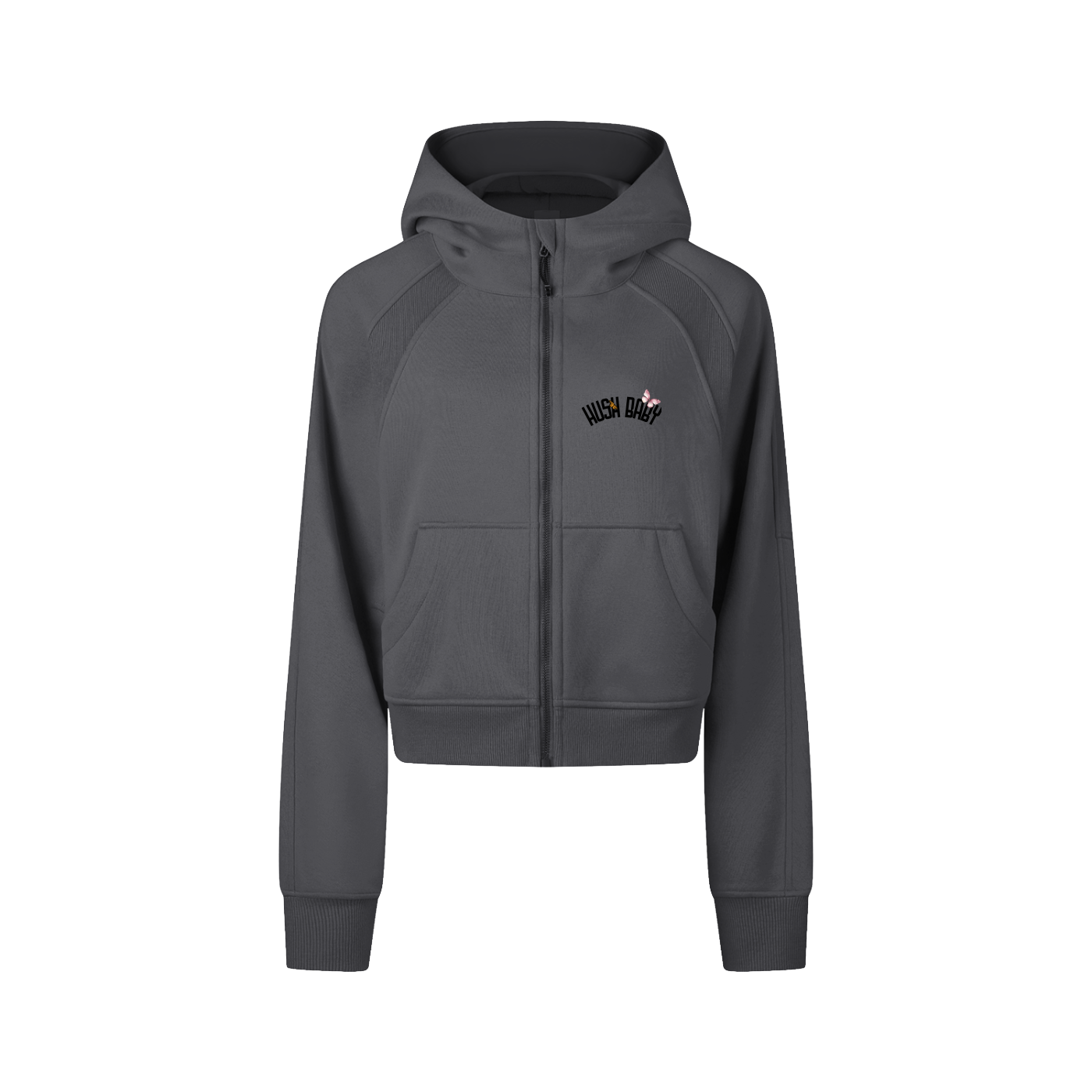 LOOK Cropped Zip-Through Hoodie