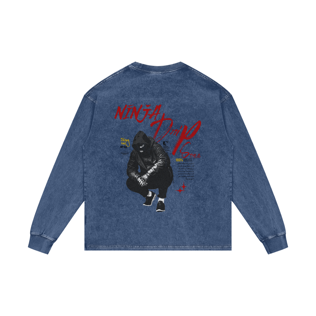 Ninja Drip Oversize Long Sleeve T-Shirt