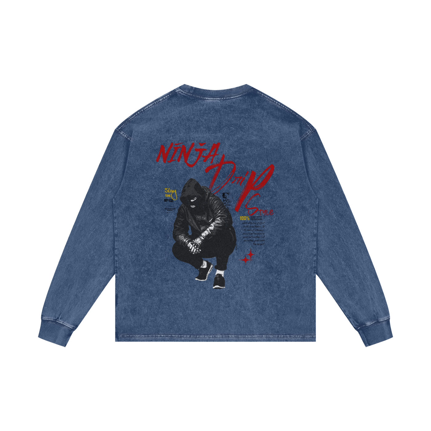 Ninja Drip Oversize Long Sleeve T-Shirt
