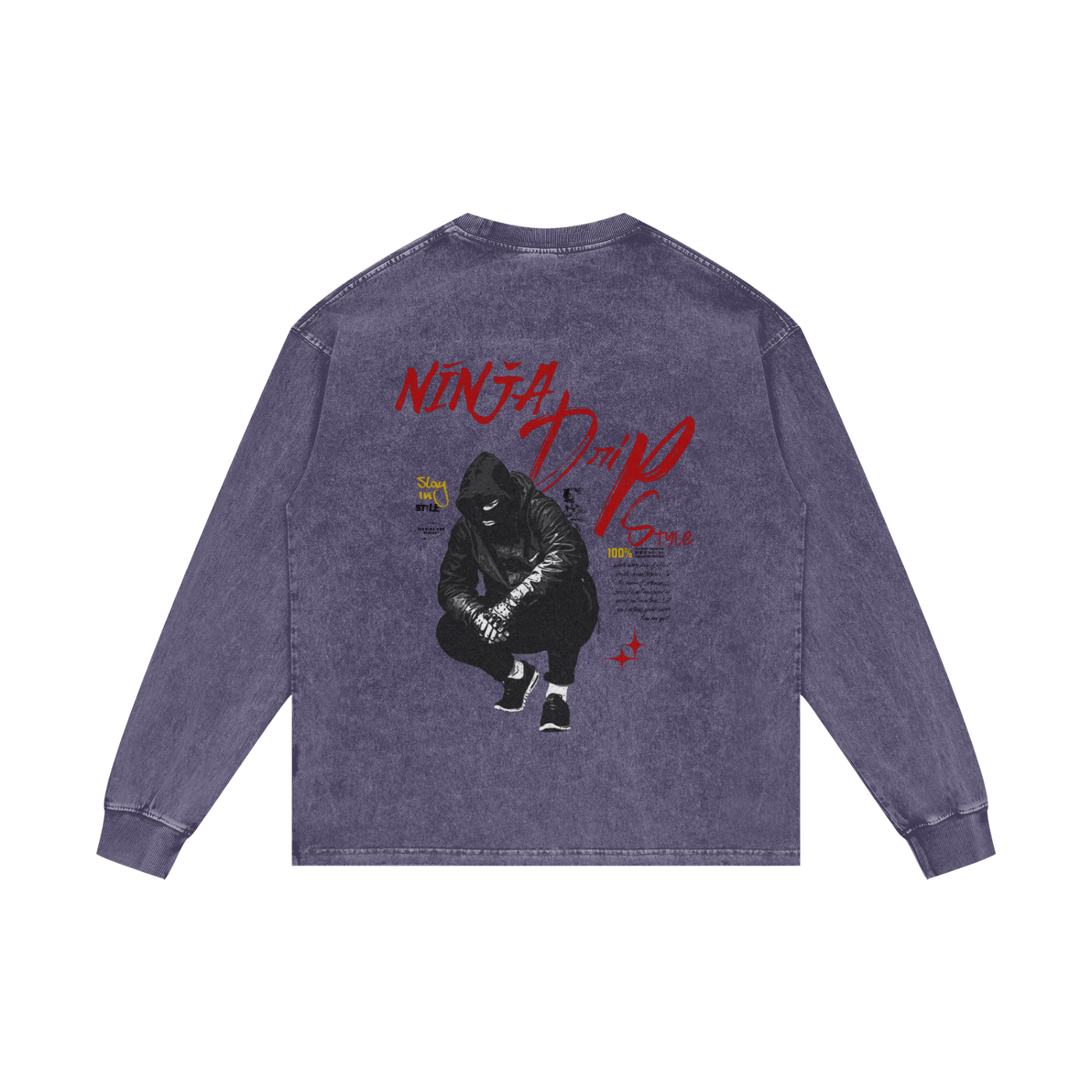 Ninja Drip Oversize Long Sleeve T-Shirt