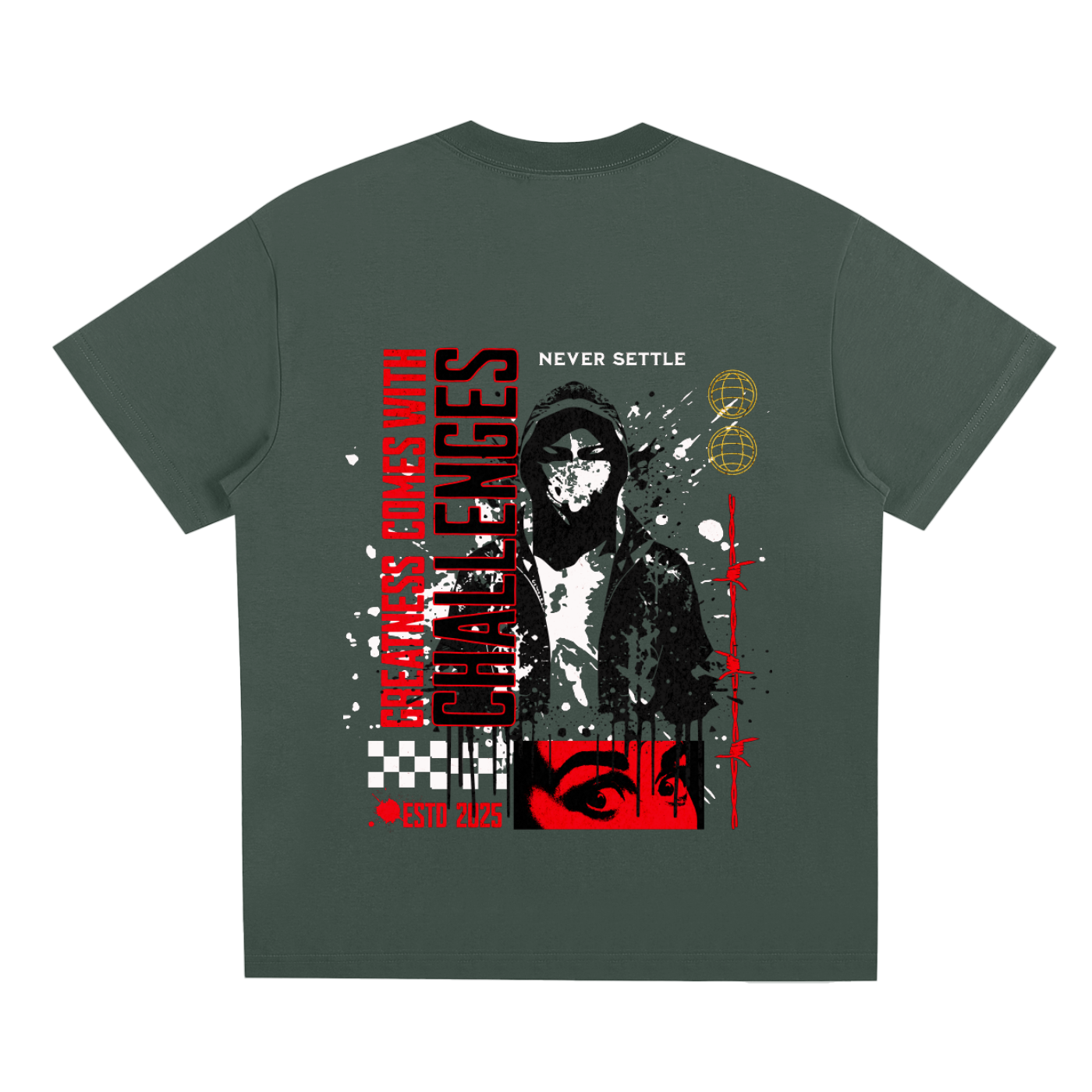 men's wear,woman's wear,everyday wear,never settle t-shirt,comfort wear,Urban Veil,trendsetter,statement piece,streetwear