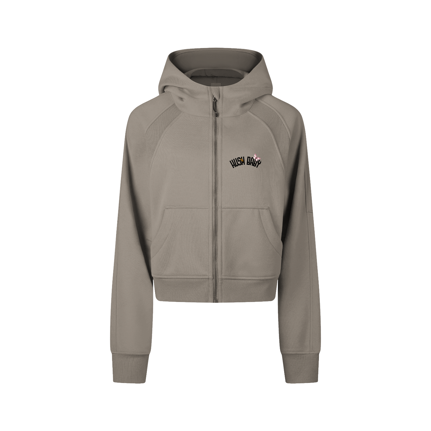 LOOK Cropped Zip-Through Hoodie