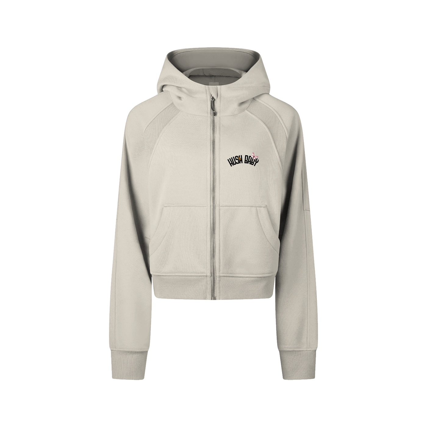 LOOK Cropped Zip-Through Hoodie