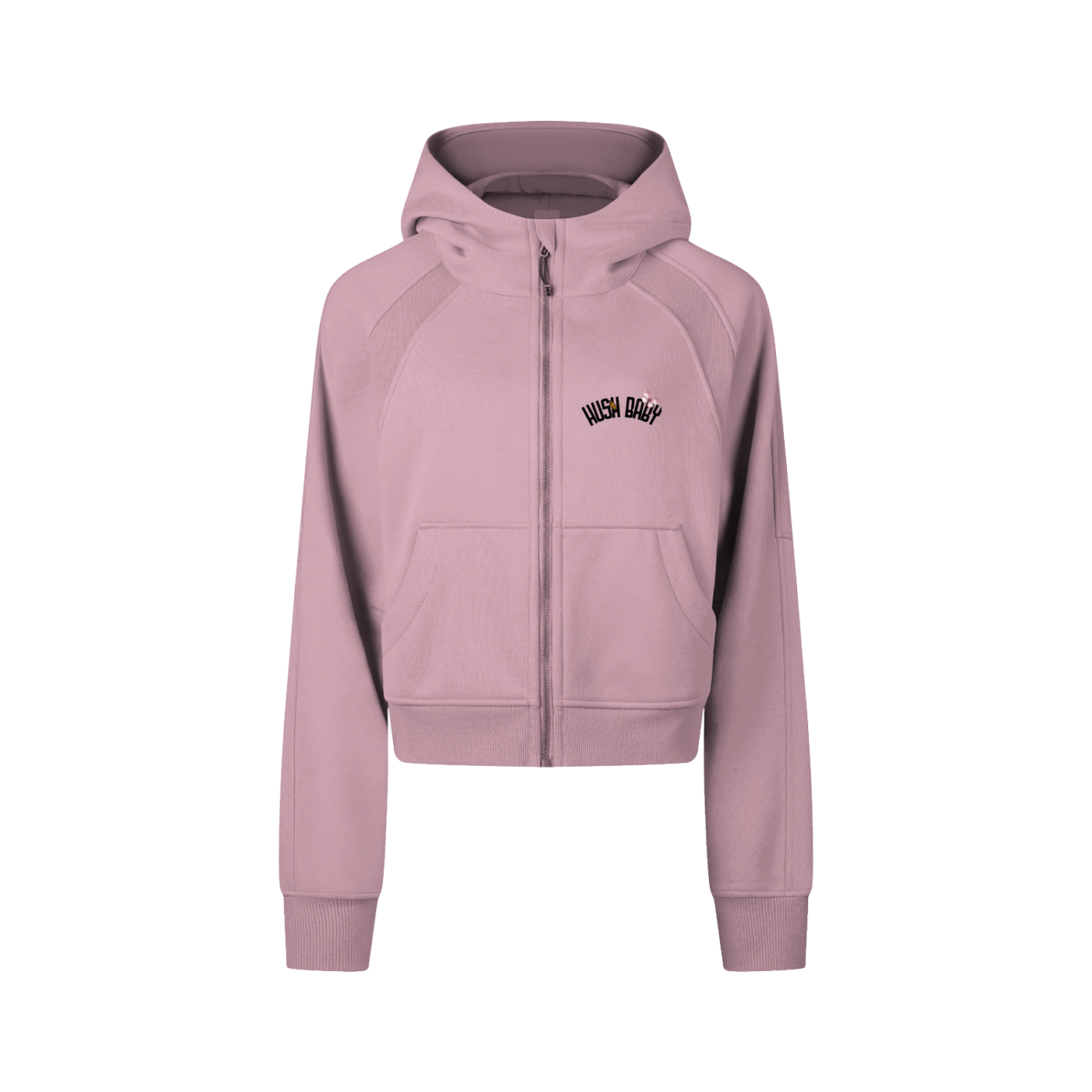LOOK Cropped Zip-Through Hoodie