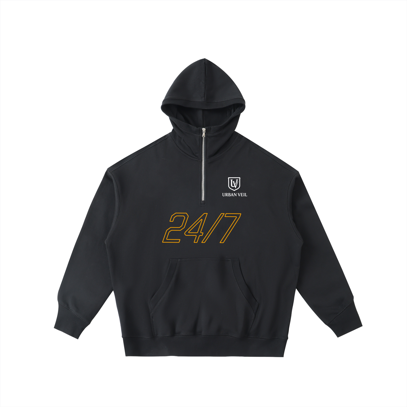 The Deke Big Hood Half-Zip Fleece Hoodie