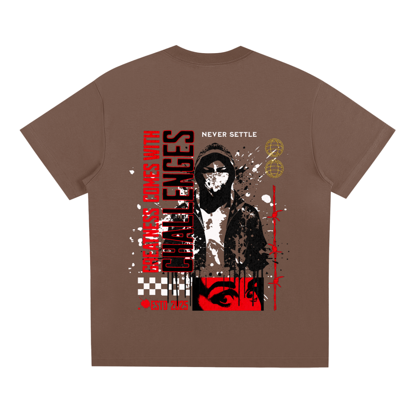 men's wear,woman's wear,everyday wear,never settle t-shirt,comfort wear,Urban Veil,trendsetter,statement piece,streetwear