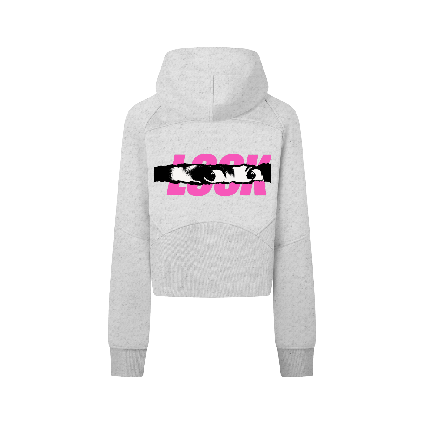 LOOK Cropped Zip-Through Hoodie