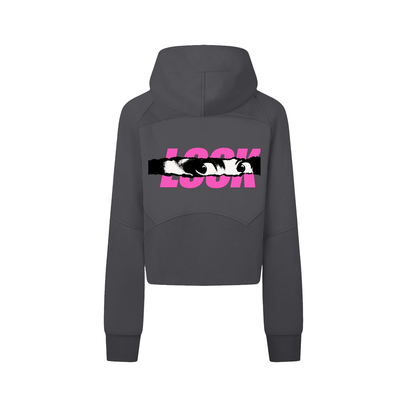 LOOK Cropped Zip-Through Hoodie
