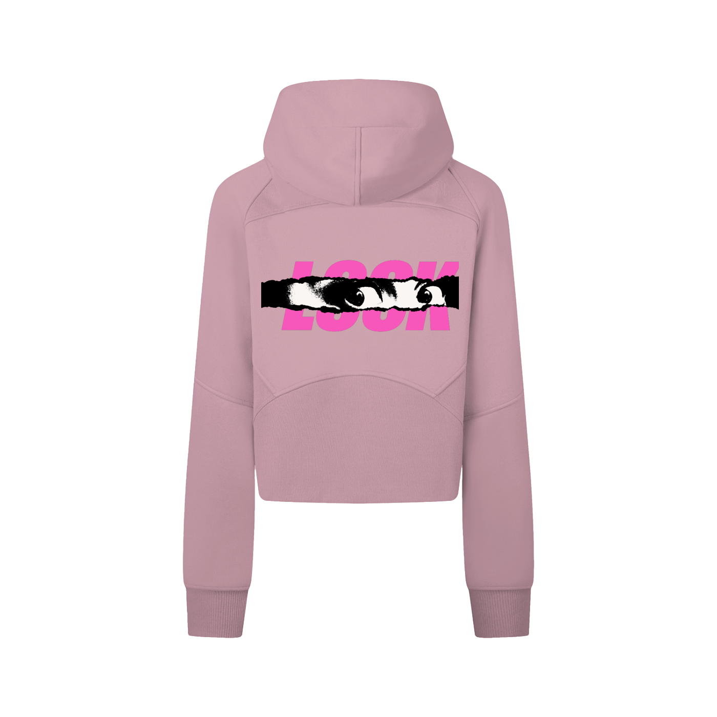 LOOK Cropped Zip-Through Hoodie