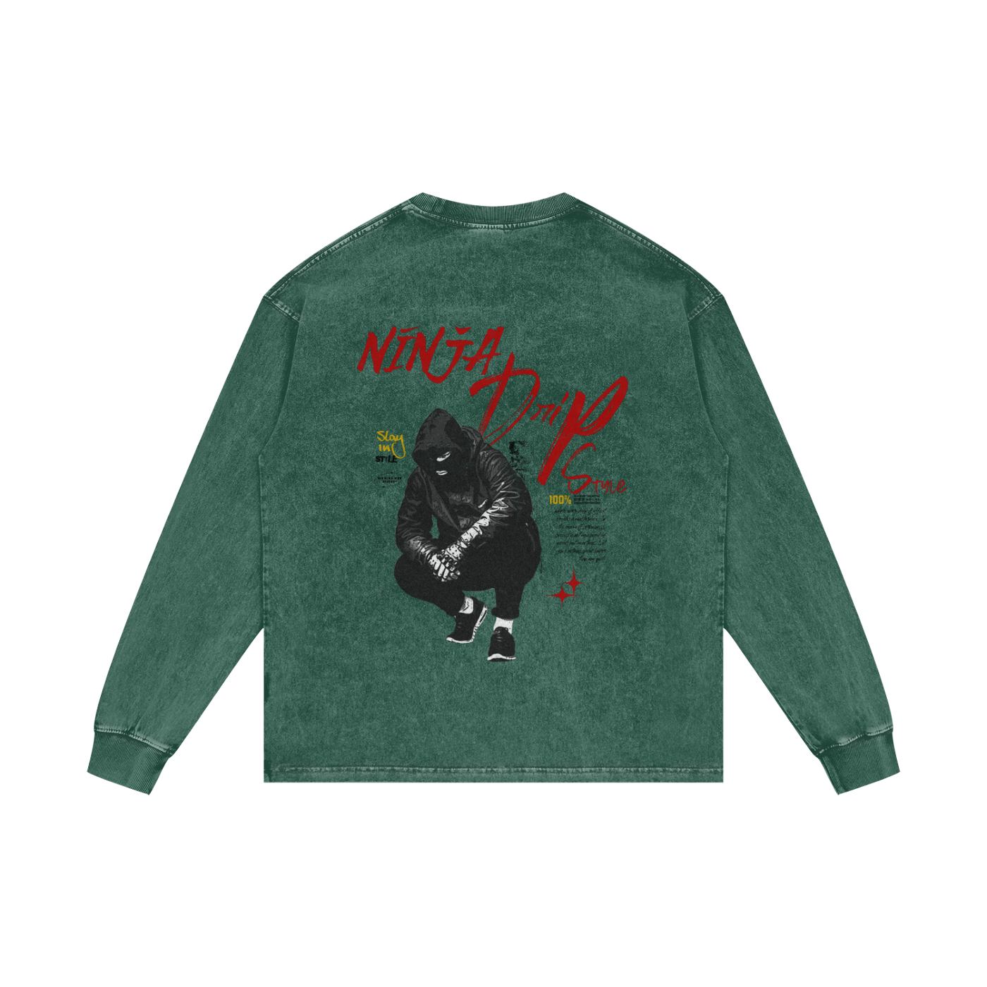 Ninja Drip Oversize Long Sleeve T-Shirt
