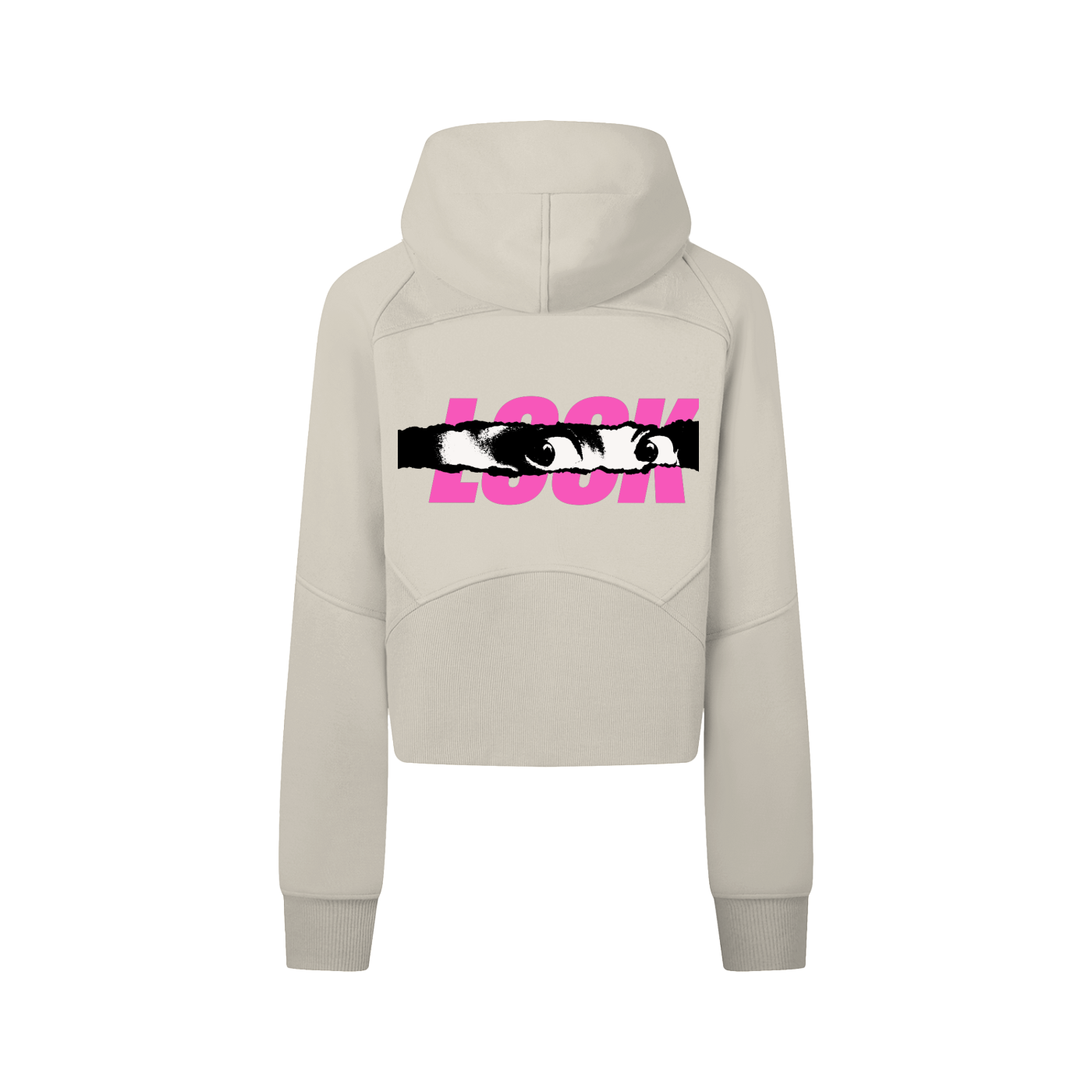 LOOK Cropped Zip-Through Hoodie