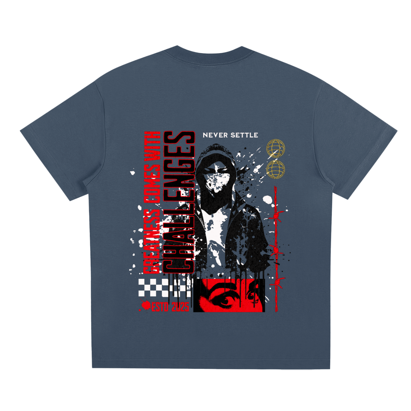 men's wear,woman's wear,everyday wear,never settle t-shirt,comfort wear,Urban Veil,trendsetter,statement piece,streetwear